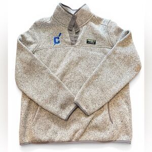 L.L. Bean Pullover Gray Fleece Jacket Crew Size Large